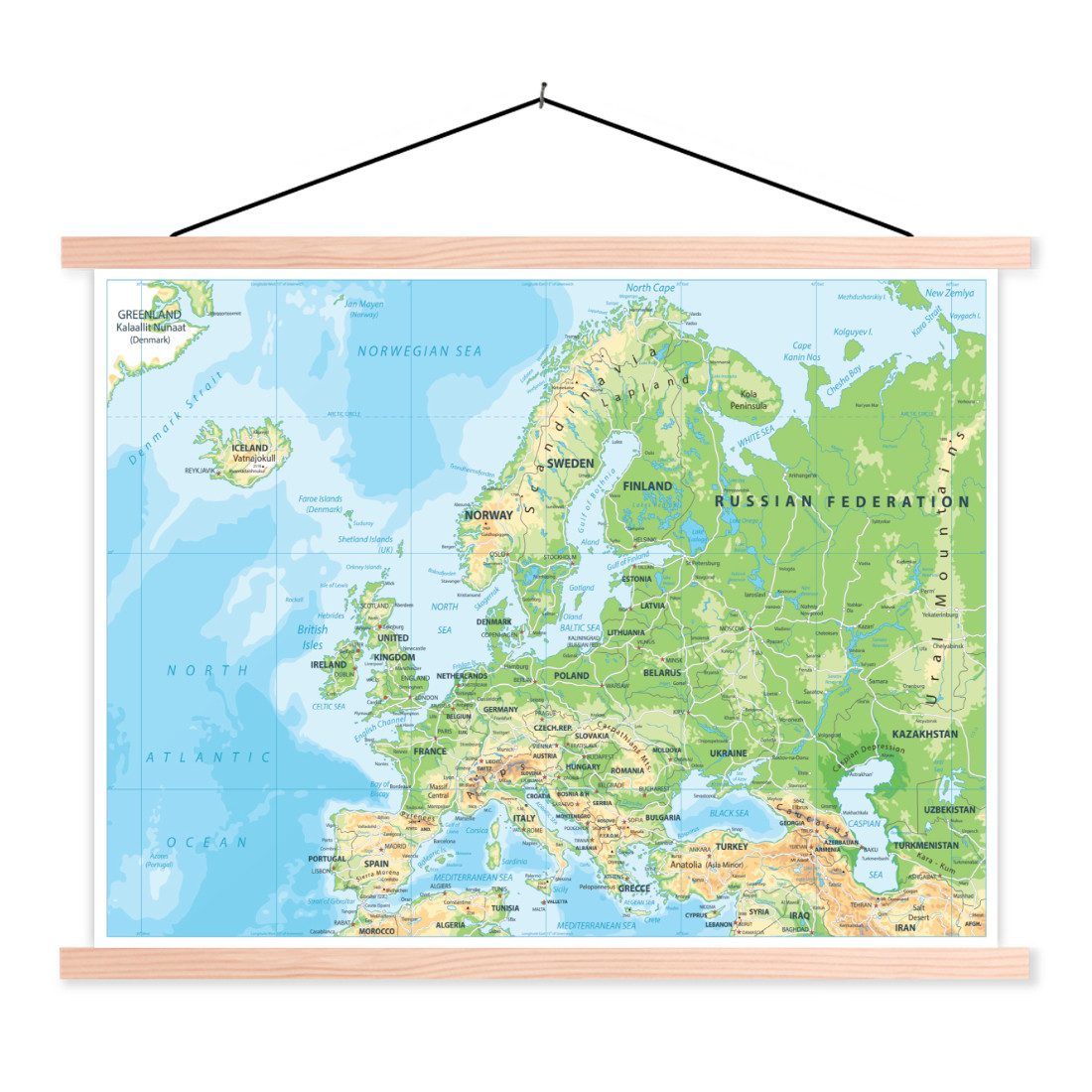 MuchoWow Poster Karte - Europa - günstig online kaufen