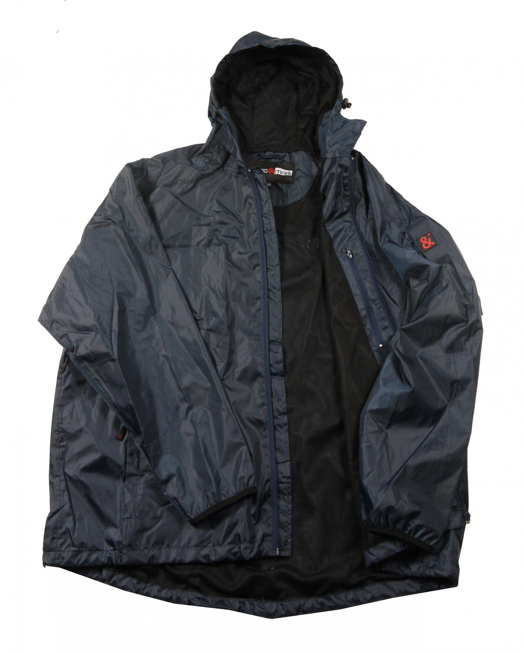 marc & mark Regenjacke Leichte Regenjacke in Herrenübergröße bis 12XL, blau günstig online kaufen