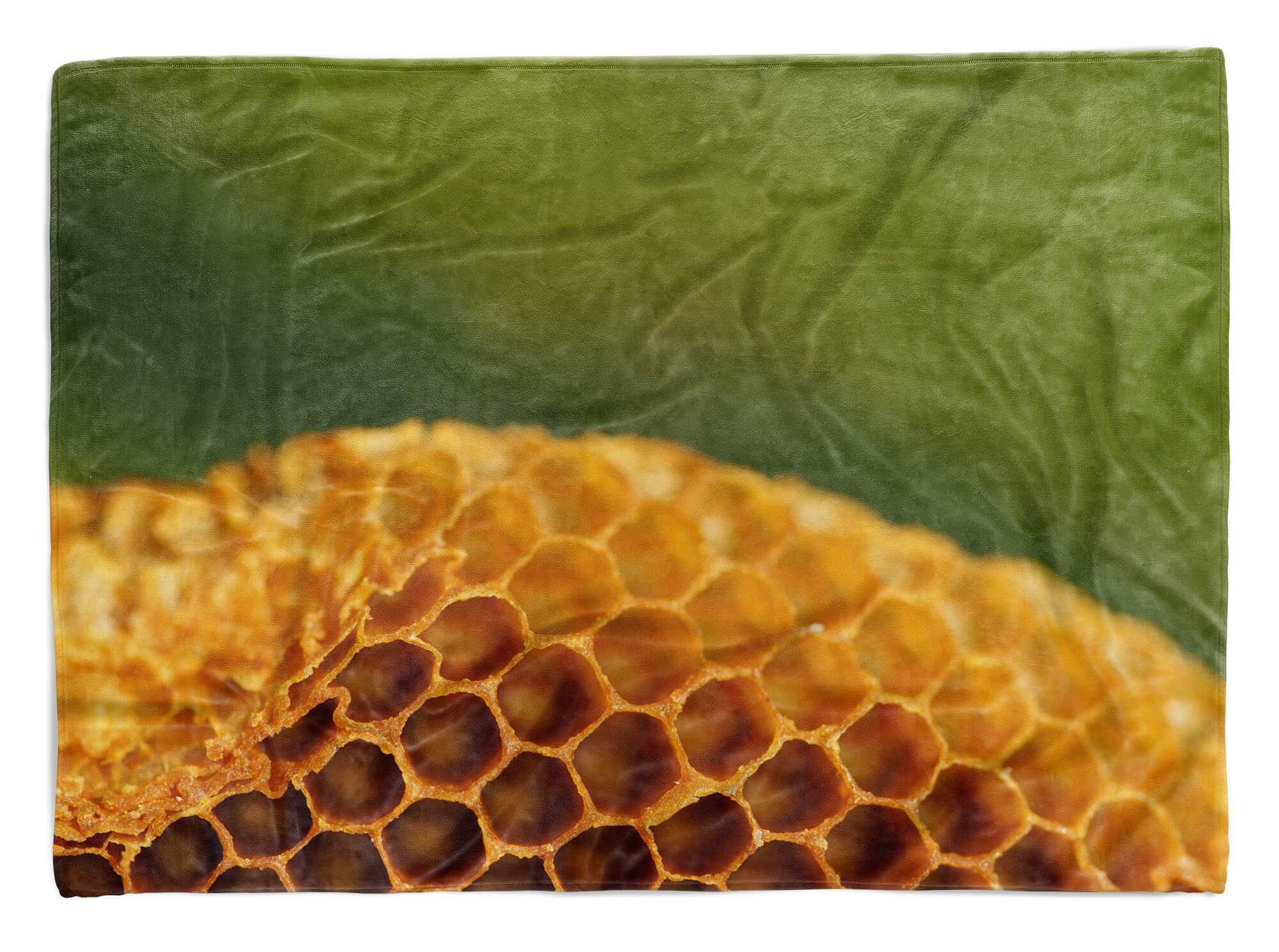 Sinus Art Handtücher Handtuch Strandhandtuch Saunatuch Kuscheldecke mit Fotomotiv Honigwachs Honig B, Baumwolle-Polyester-Mix (1-St), Handtuch