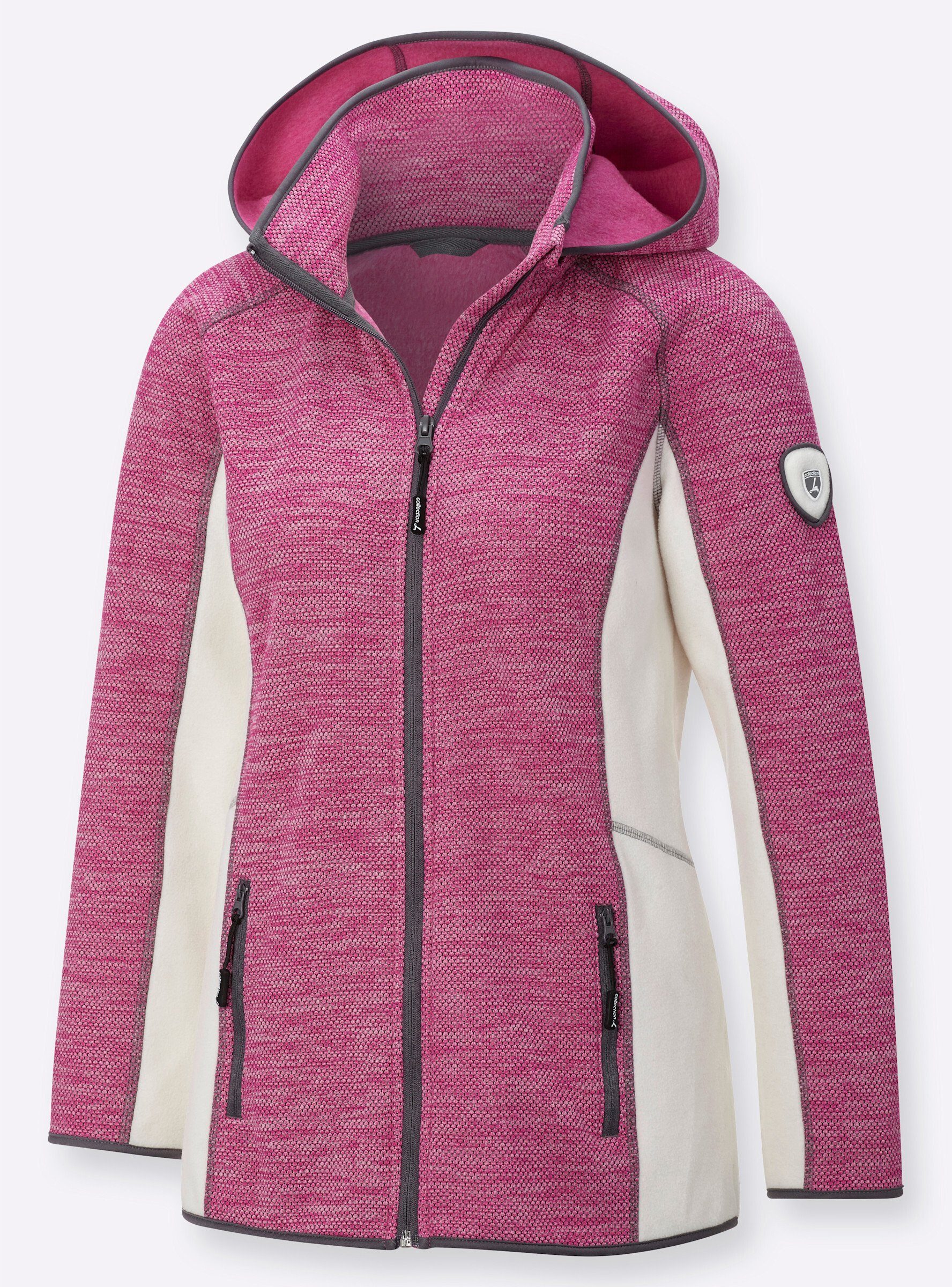 WEIDEN Fleecejacke fuchsia-meliert WITT