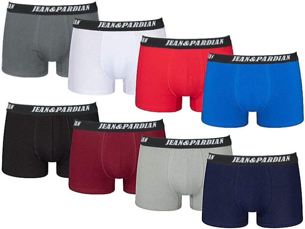 Jean&Pardian Boxershorts für Herren aus Baumwolle im 8er & 12er Pack - Retr günstig online kaufen