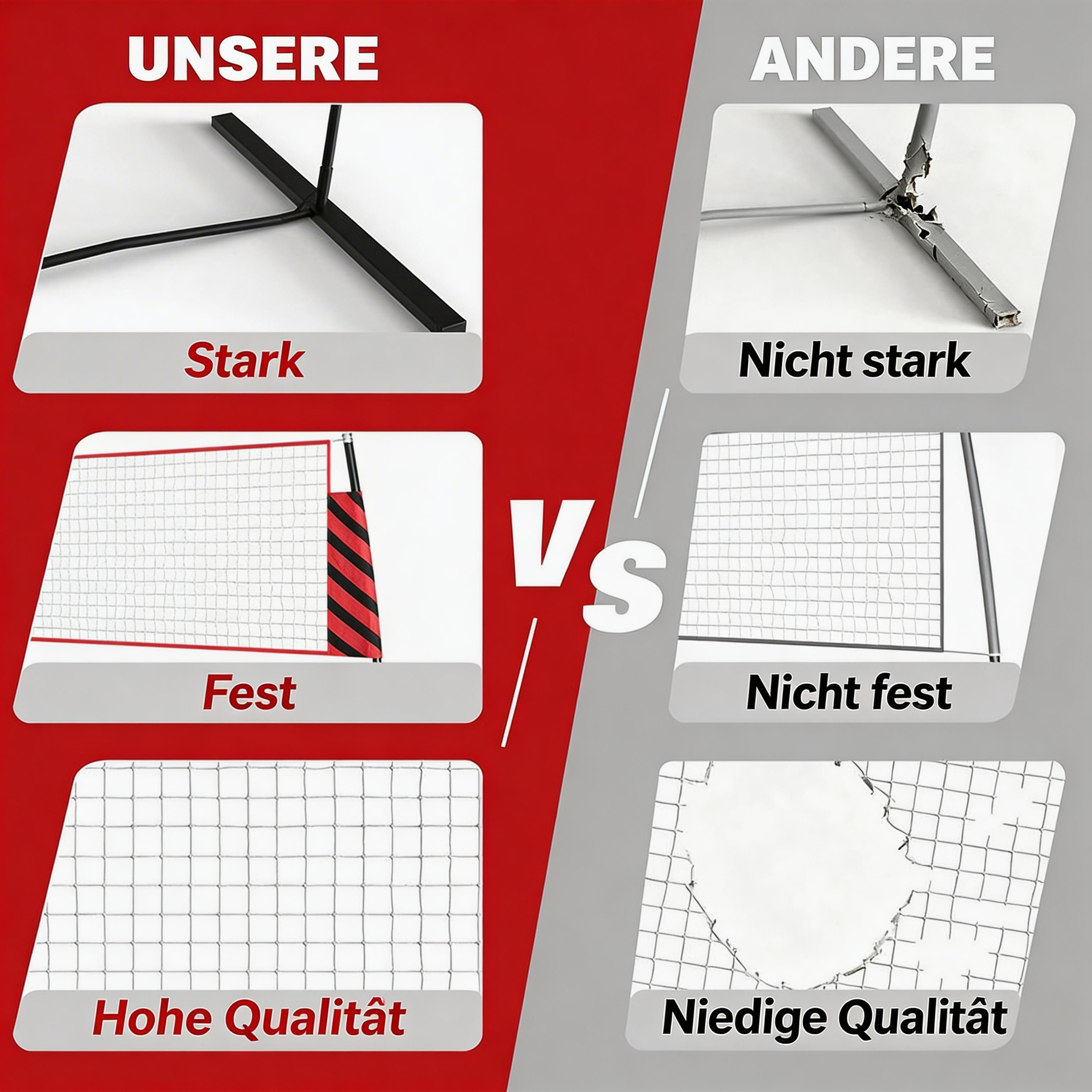 GarveeMore Volleyballnetz für Garten, 366 cm Höhenverstellbares Übungsnetz für Strand