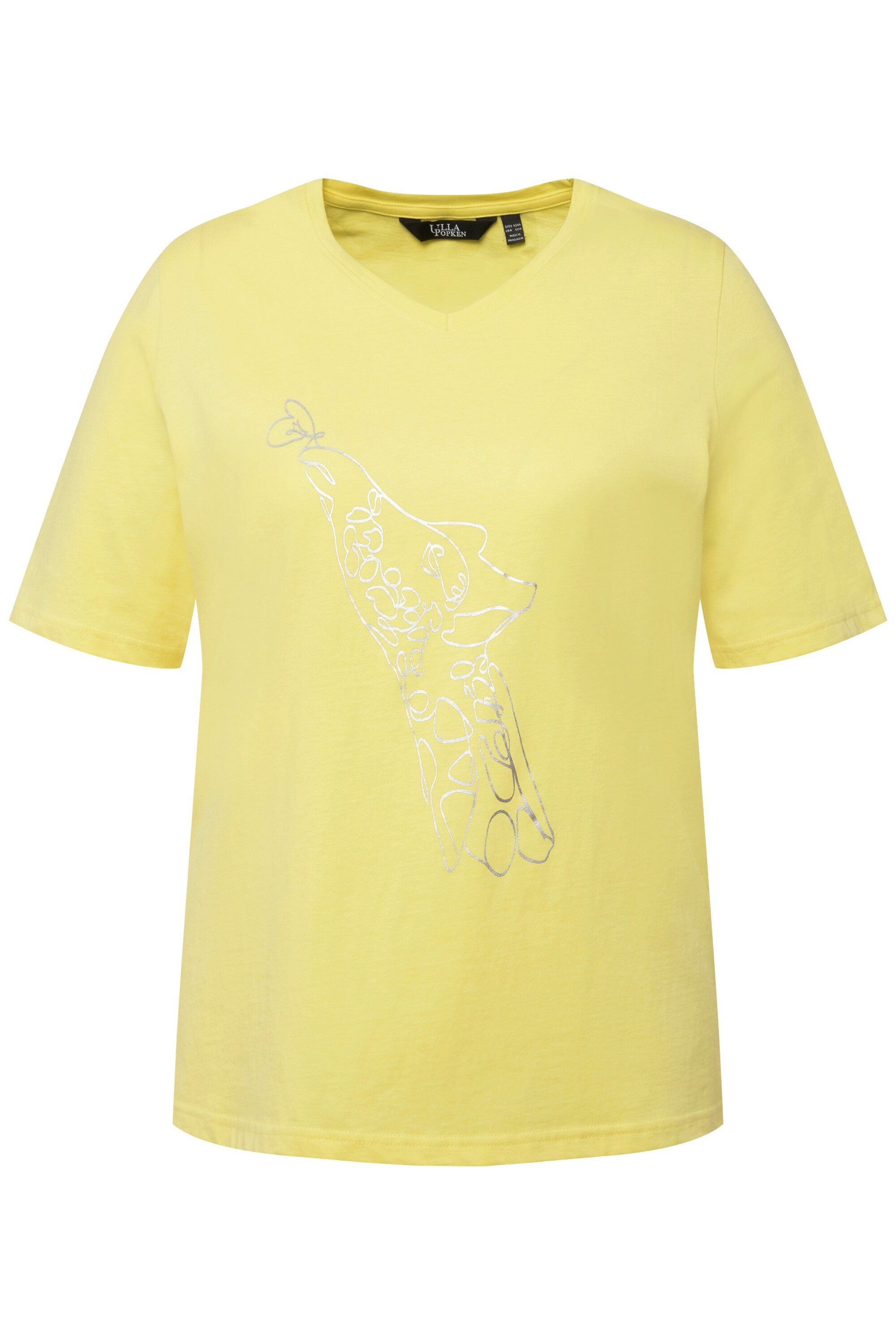 Ulla Popken T-Shirt T-Shirt Metallic-Tier Classic günstig online kaufen