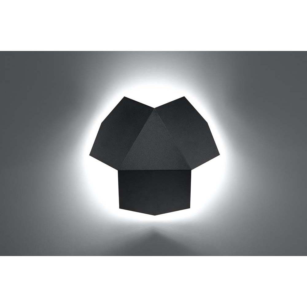 Schwarz Wandlampe 32 H Wandleuchte inklusive, Design cm Schlafzimmer Wandleuchte, nicht Leuchtmittel etc-shop Stahl