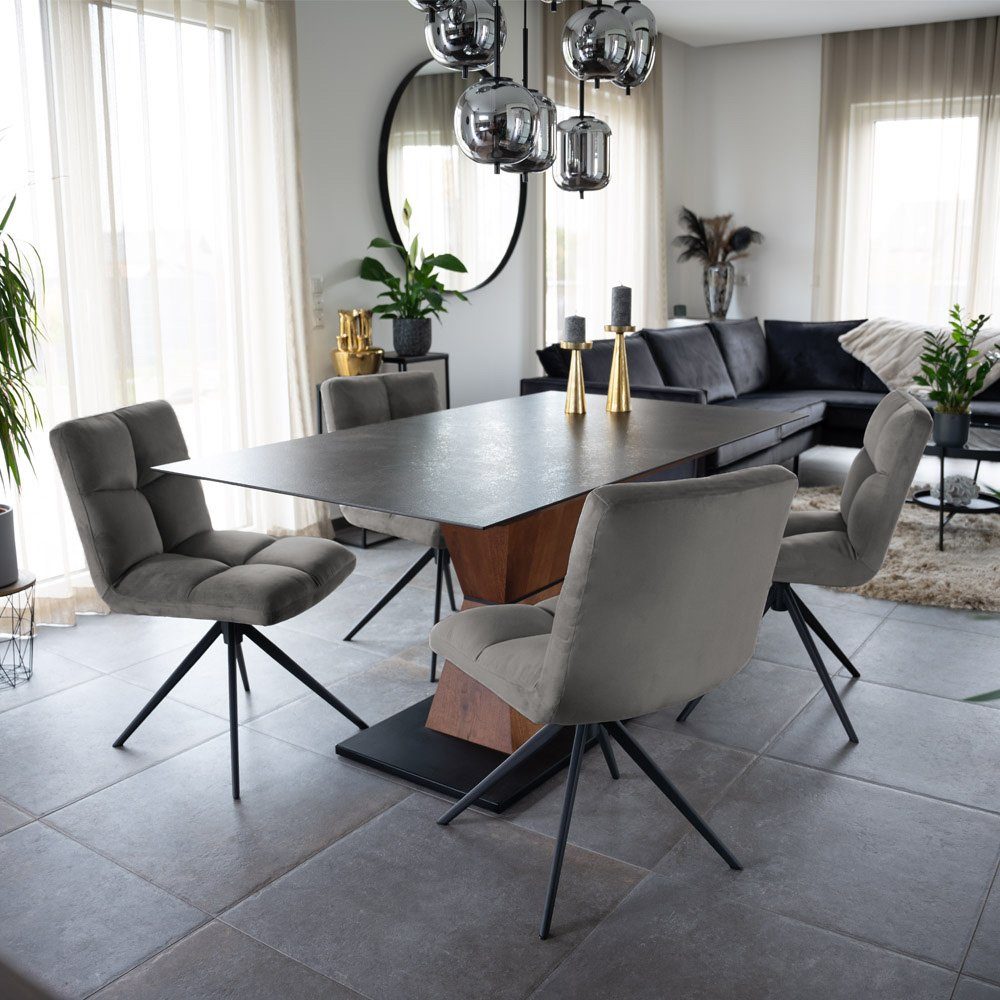 HOME DELUXE Esszimmerstuhl drehbar 2er - 8er Set NODA (4 St), Gestell aus E günstig online kaufen