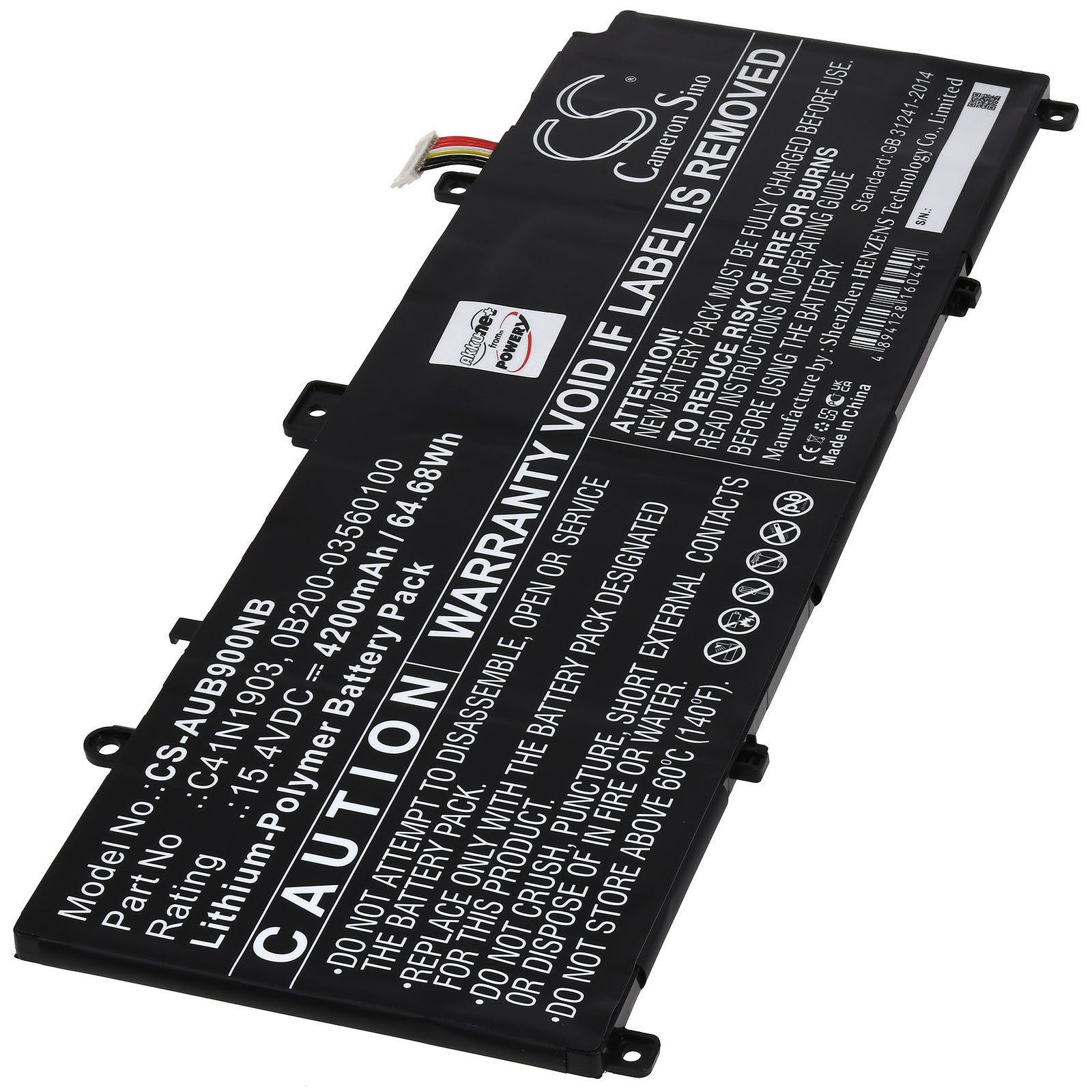 Powery Akku für ExpertBook B9450 B9450FA Laptop-Akku 4200 mAh (15.4 V)