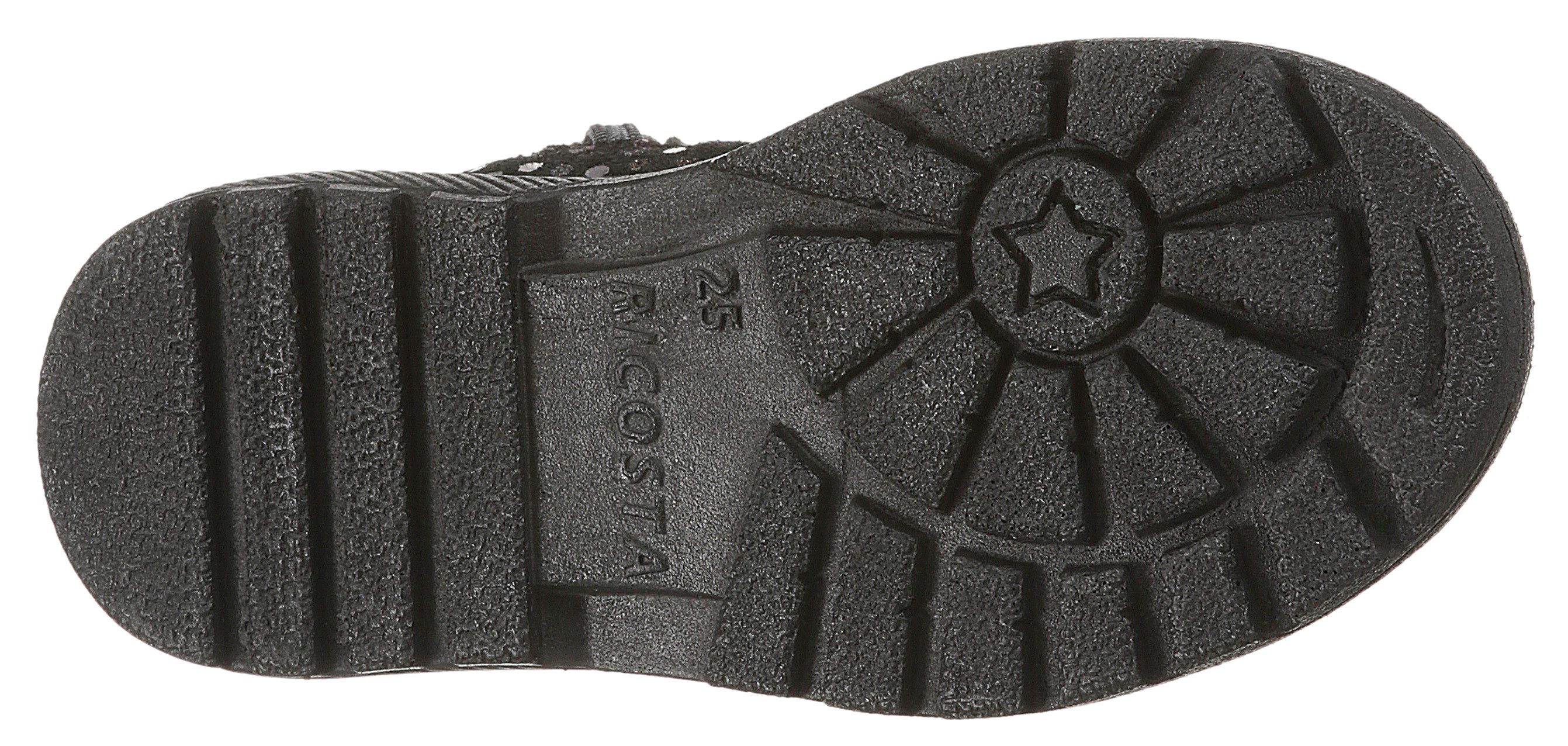 Ricosta Anni WMS: normal Schnürboots Glitzerschuh mit TEX-Ausstattung, Größenschablone zum Download