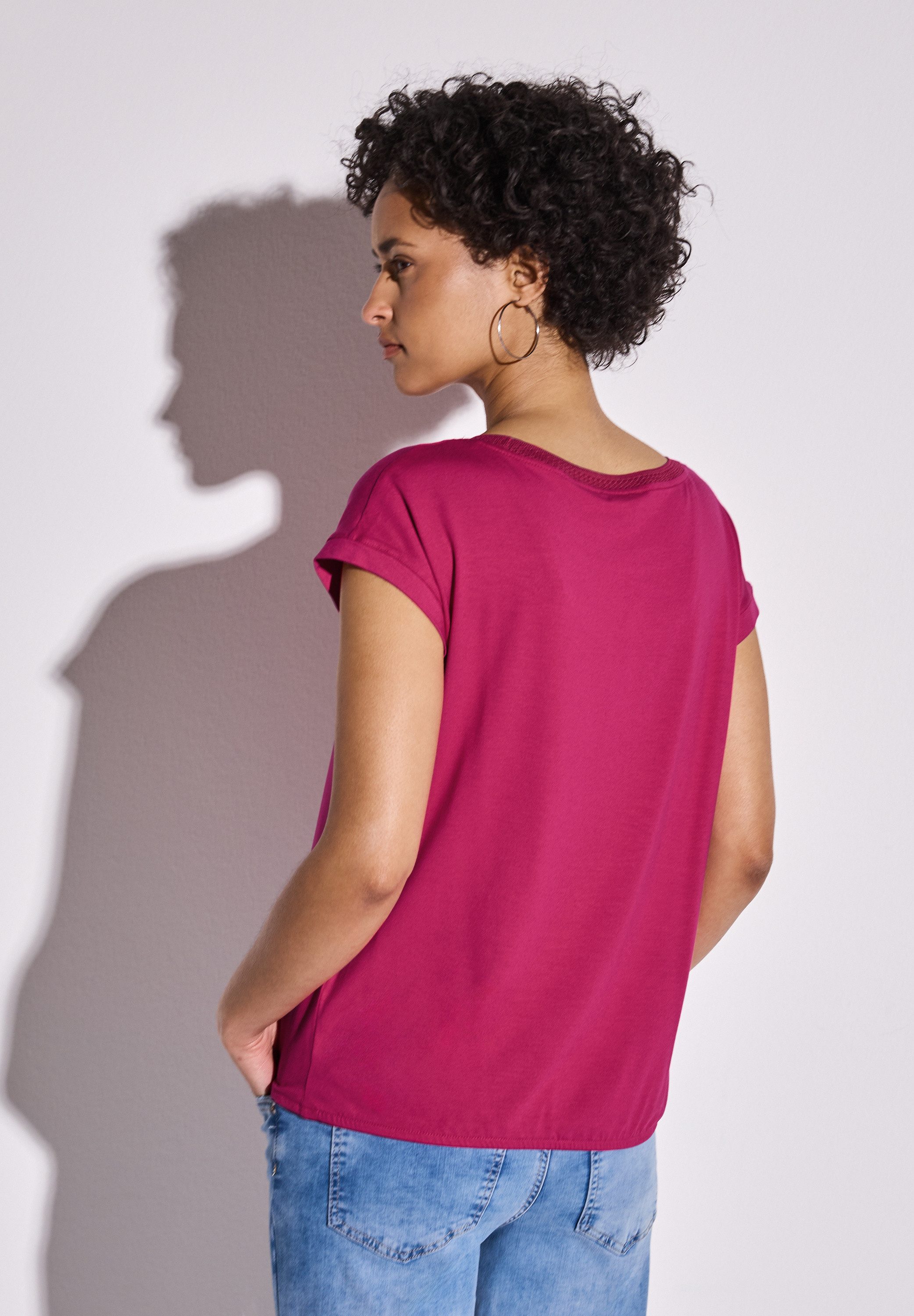 STREET ONE T-Shirt mit U-Boot-Ausschnitt