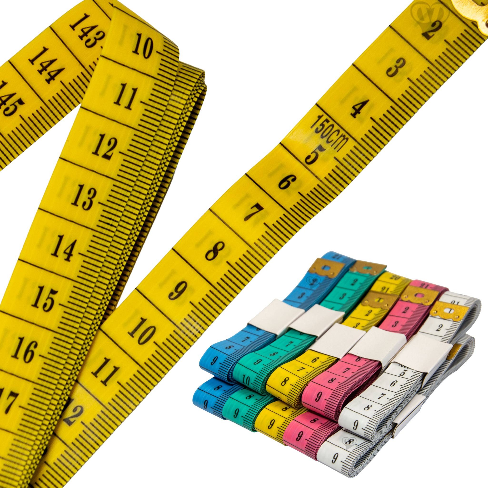 maDDma Kreativset Schneidermaßband 150 cm 10er-Set farbig Flexibles Maßband Nähen Messen, (Paket)