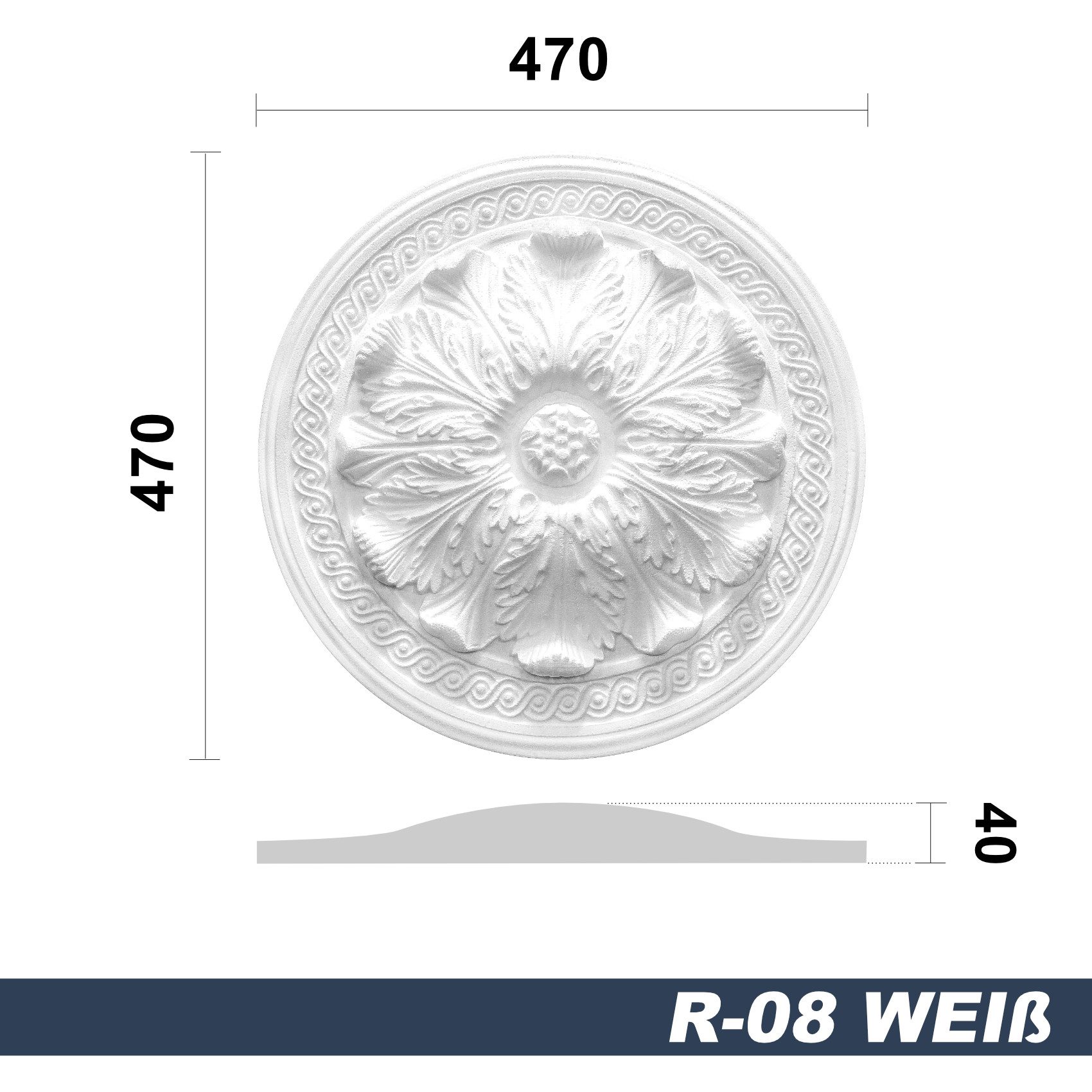 marbet design Wanddekoobjekt R-08 (Stuckrosette aus günstig online kaufen
