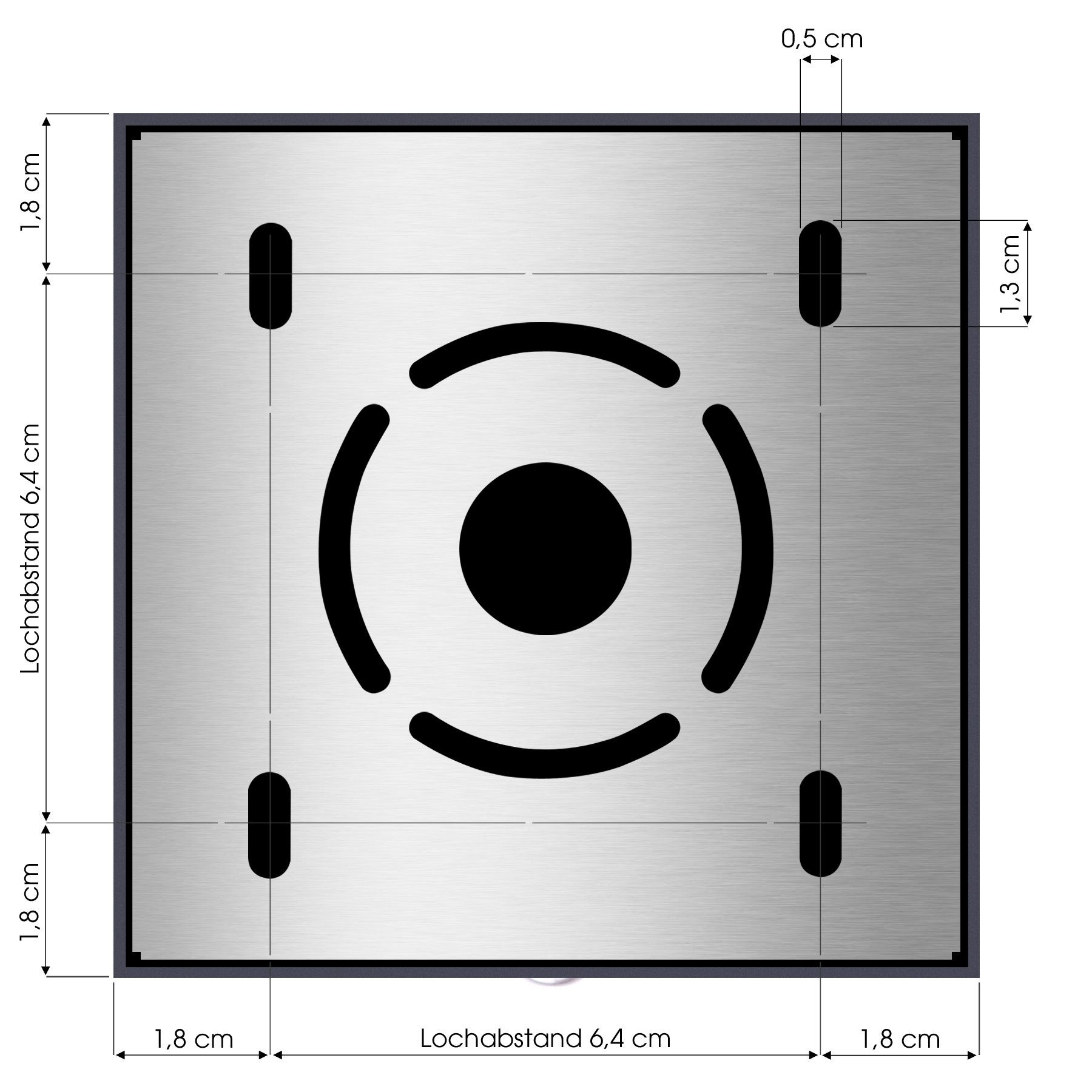 7016) MOCAVI anthrazit-grau 605 V4A-Edelstahl, LED-Klingel RING (RAL MOCAVI Türklingel quadratisch Aufputz aus groß,