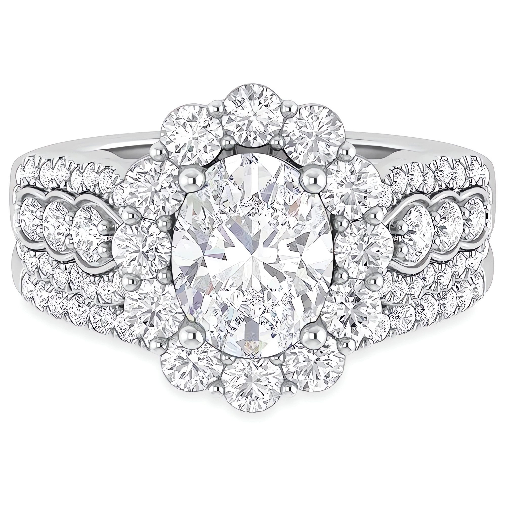 Jumpeak Diamantring Ring Gold Damen 585 Echtgold, Eheringe, Diamantring, Geschenk für Frau, 1 karat, Labordiamant, Verlobungsringe Frau, Promise Ring, D VVS2 2EX