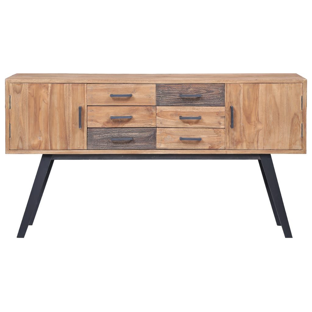 vidaXL Kommode Beistellschrank 140x30x75 cm Massivholz Teak
