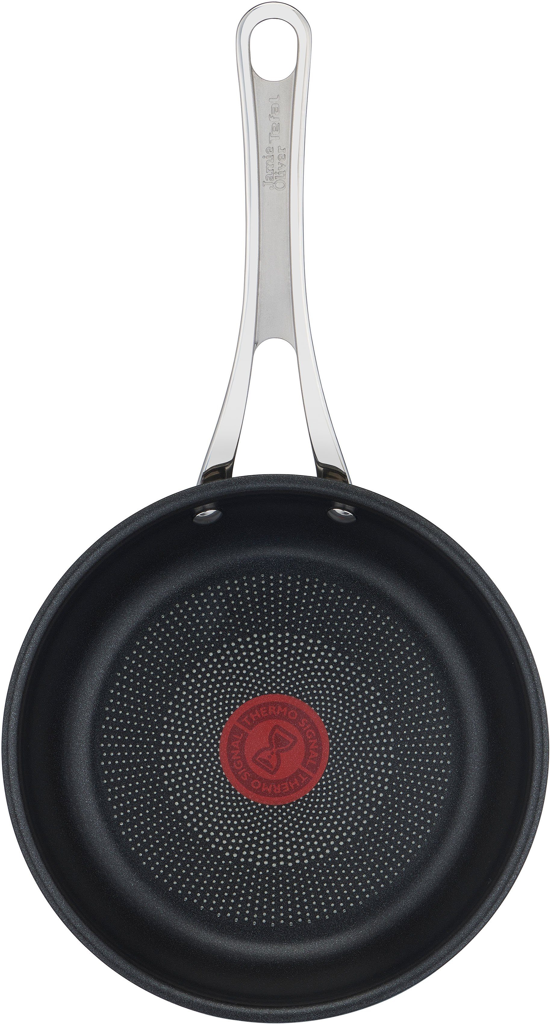 Tefal Bratpfanne Jamie Oliver Cook\'s Classic, Edelstahl (1-tlg), Edelstahl, Antihaftversiegelung,Thermo-Signal,alle Herdarten,Induktion