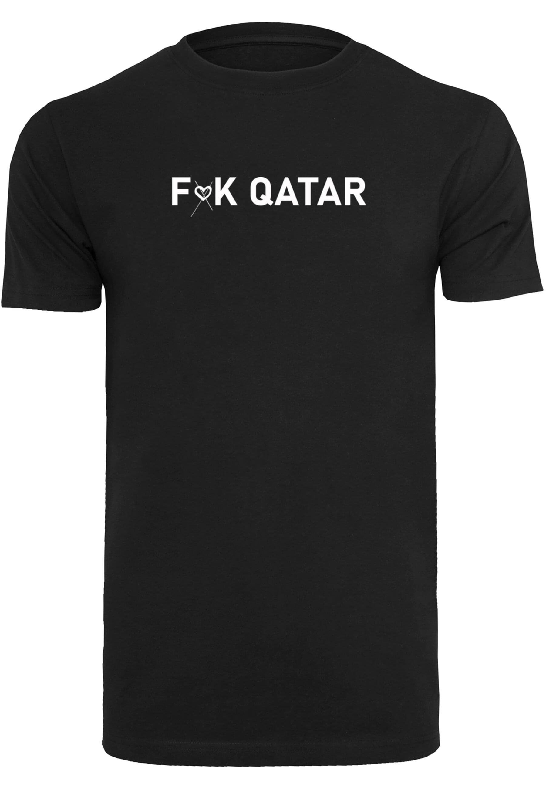 Merchcode T-Shirt Herren F (no K Neck (1-tlg) heart) T-Shirt Round Qatar black