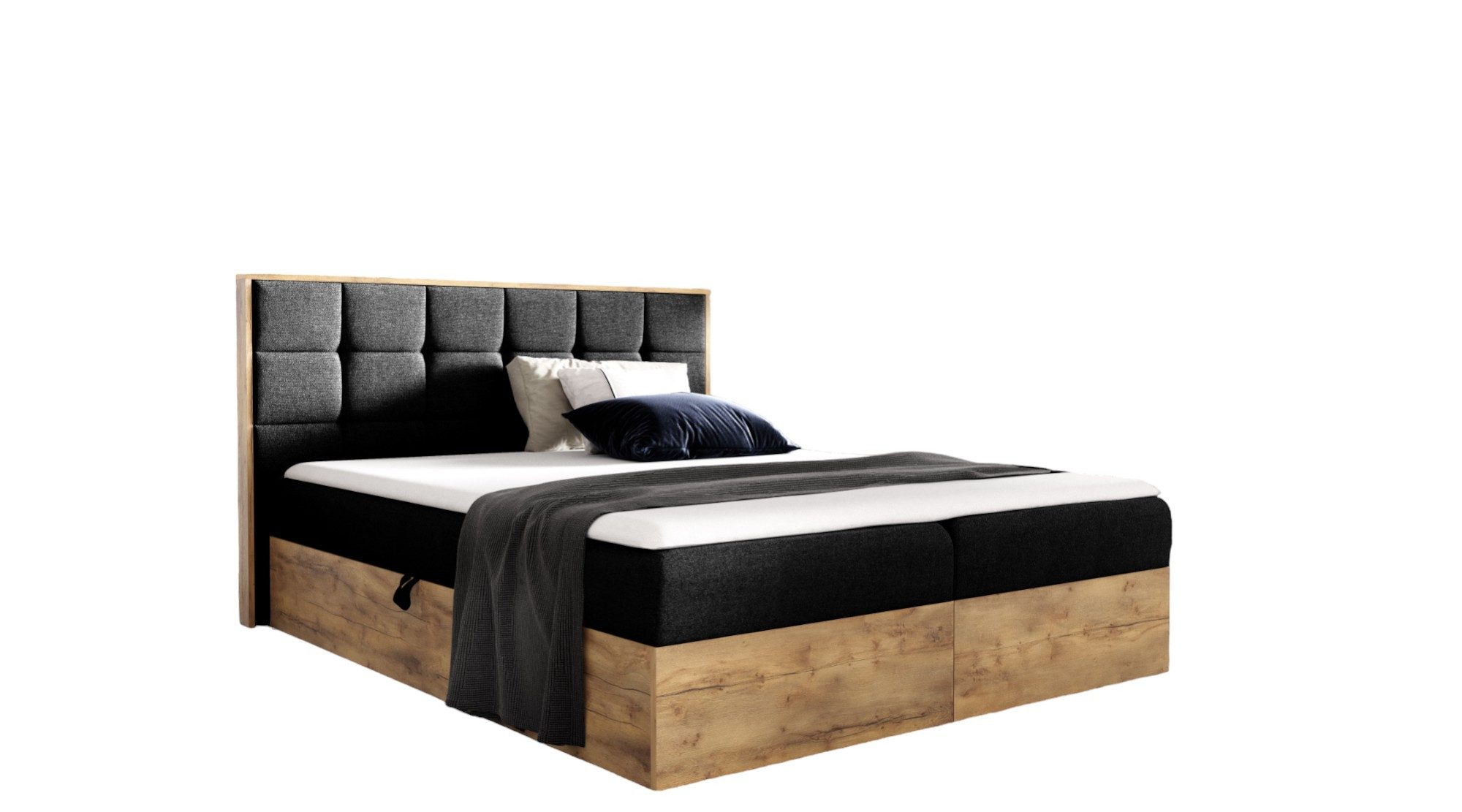 AN-MOEBEL4U Boxspringbett Schlafzimmerbett BIZON IN STOFF günstig online kaufen