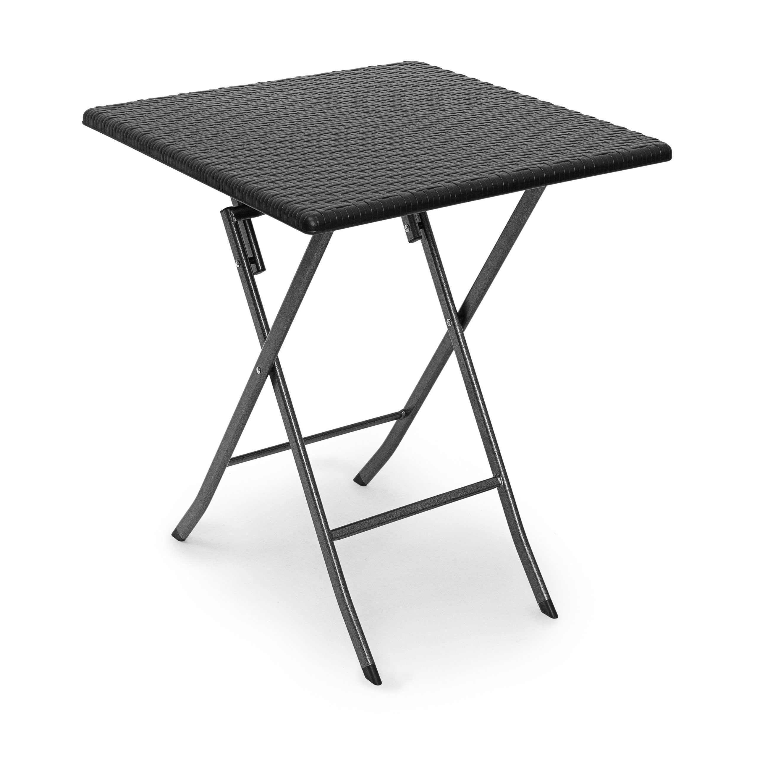 relaxdays Gartentisch klappbar BASTIA, Schwarz, Quadratisch günstig online kaufen