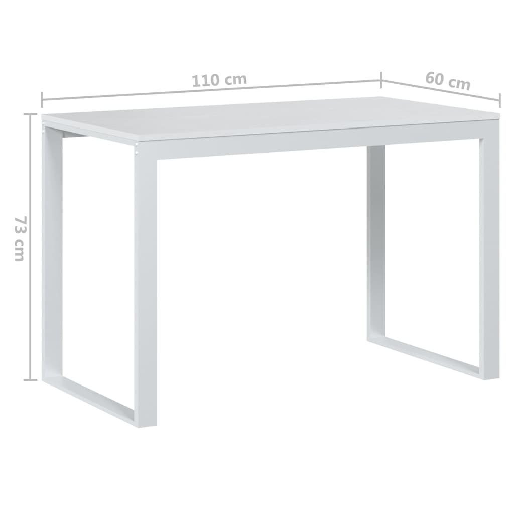 Schreibtisch furnicato 110x60x73 cm Holzwerkstoff Weiß Computertisch