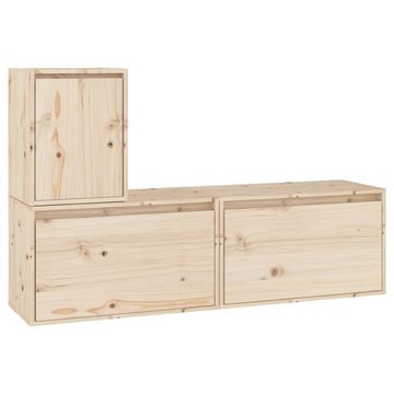 vidaXL TV-Schrank TV-Schränke 3 Stk. Massivholz Kiefer (3-St)