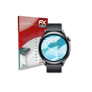 atFoliX Schutzfolie Displayschutzfolie für Huawei Watch 3, (3 Folien), Ultraklar und flexibel