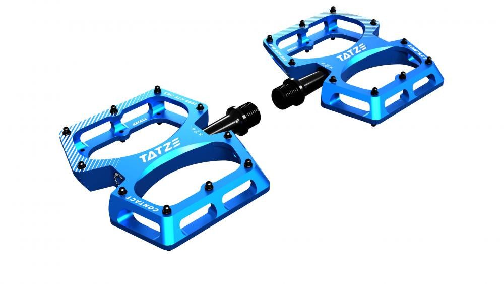 Tatze Plattformpedale Tatze Pedal CONTACT CNC Kids blau Plattform 10 Pins je Seite