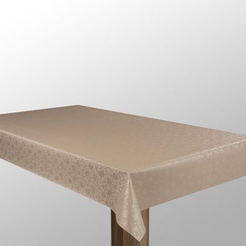 laro Tischdecke Wachstuch-Tischdecken Abwaschbar Beige Umbra geprägt rechteckig