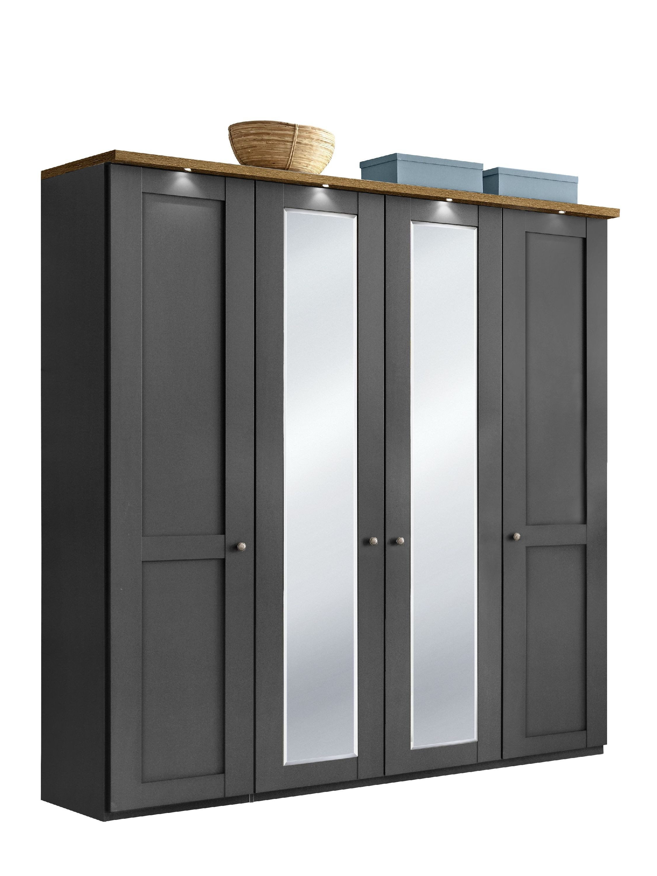 SANSIBAR LIVING Kleiderschrank Kleiderschrank SANSIBAR AALBORG BHT 200x216x58 cm Drehtürenschrank