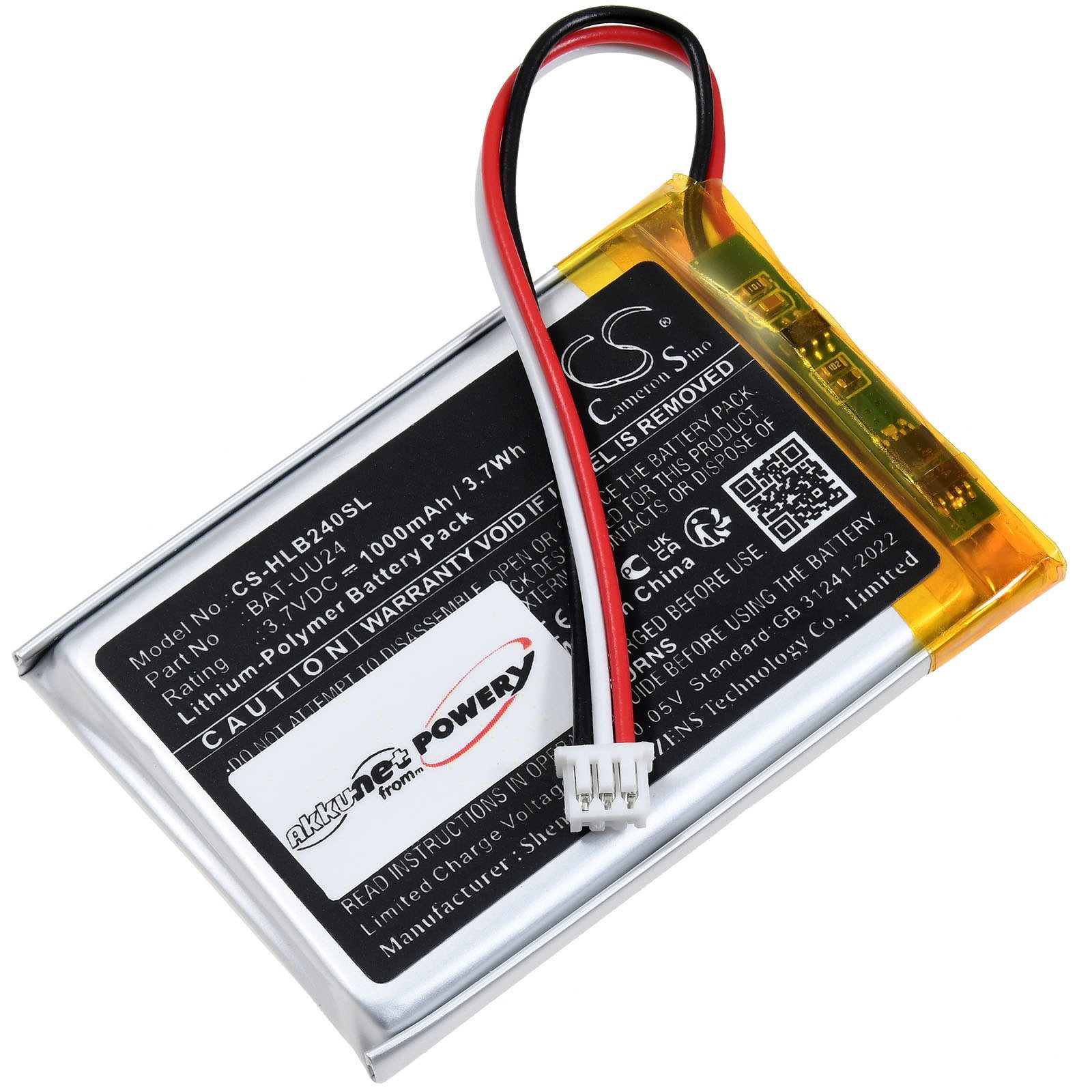 Powery Akku für HelloBaby HB24 HB24RX Akku 1000 mAh (3.7 V)