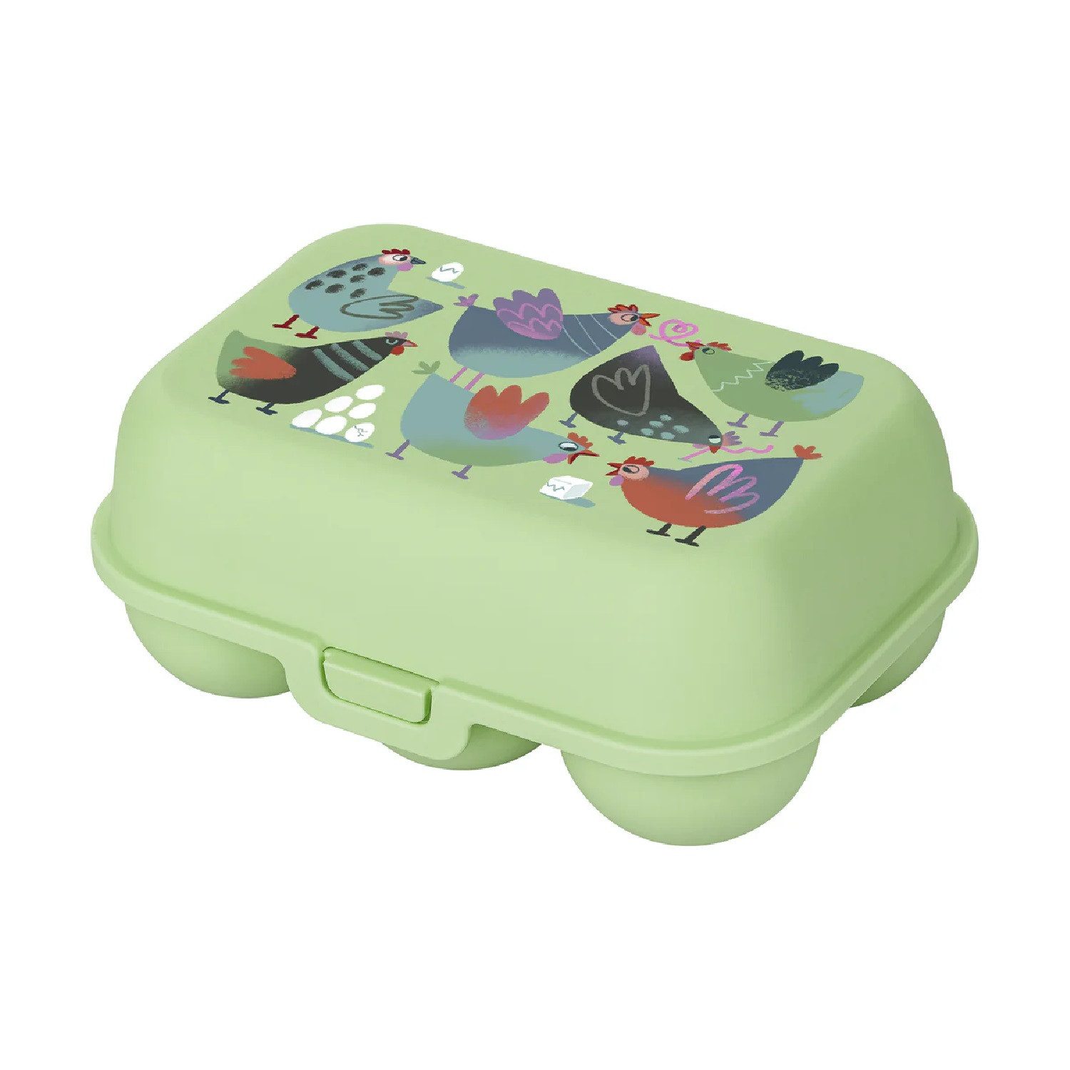 KOZIOL Eierkorb Eierbox Eggs To Go Mini, creative chicks, pistacio, Kunststoff