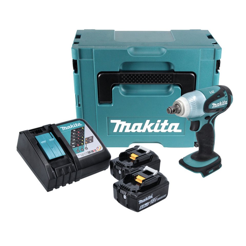 Thumbnail - Makita Akku-Schlagschrauber DTW 251 RGJ Akku Schlagschrauber 18 V 230 Nm 1/2" + 2x Akku 6,0 Ah +