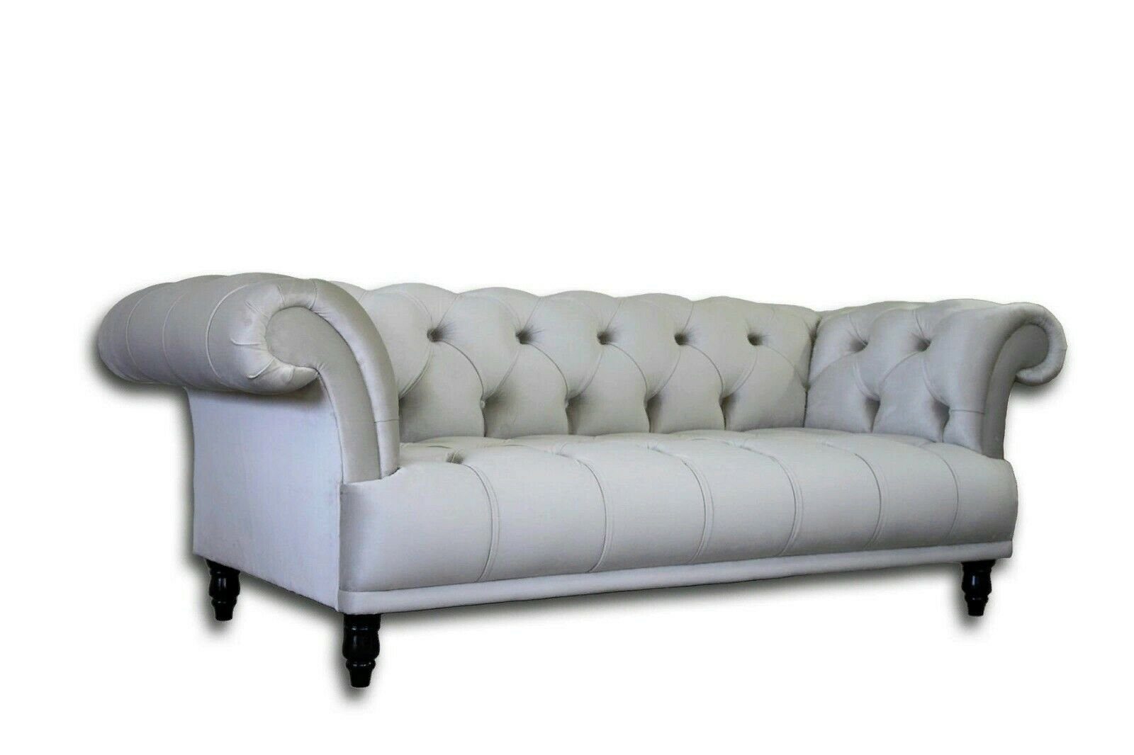 JVmoebel 3-Sitzer Design Chesterfield Klassik Weiß 3- Sitzer Couch Couch Polster Sofa, Made in Europe