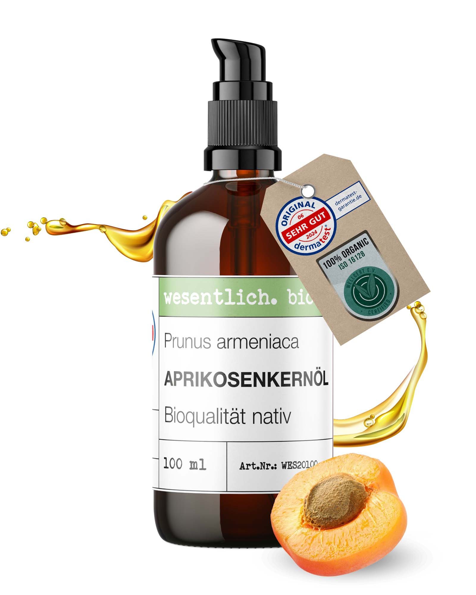 wesentlich. Körperöl Aprikosenkernöl BIO kaltgepresst 100ml