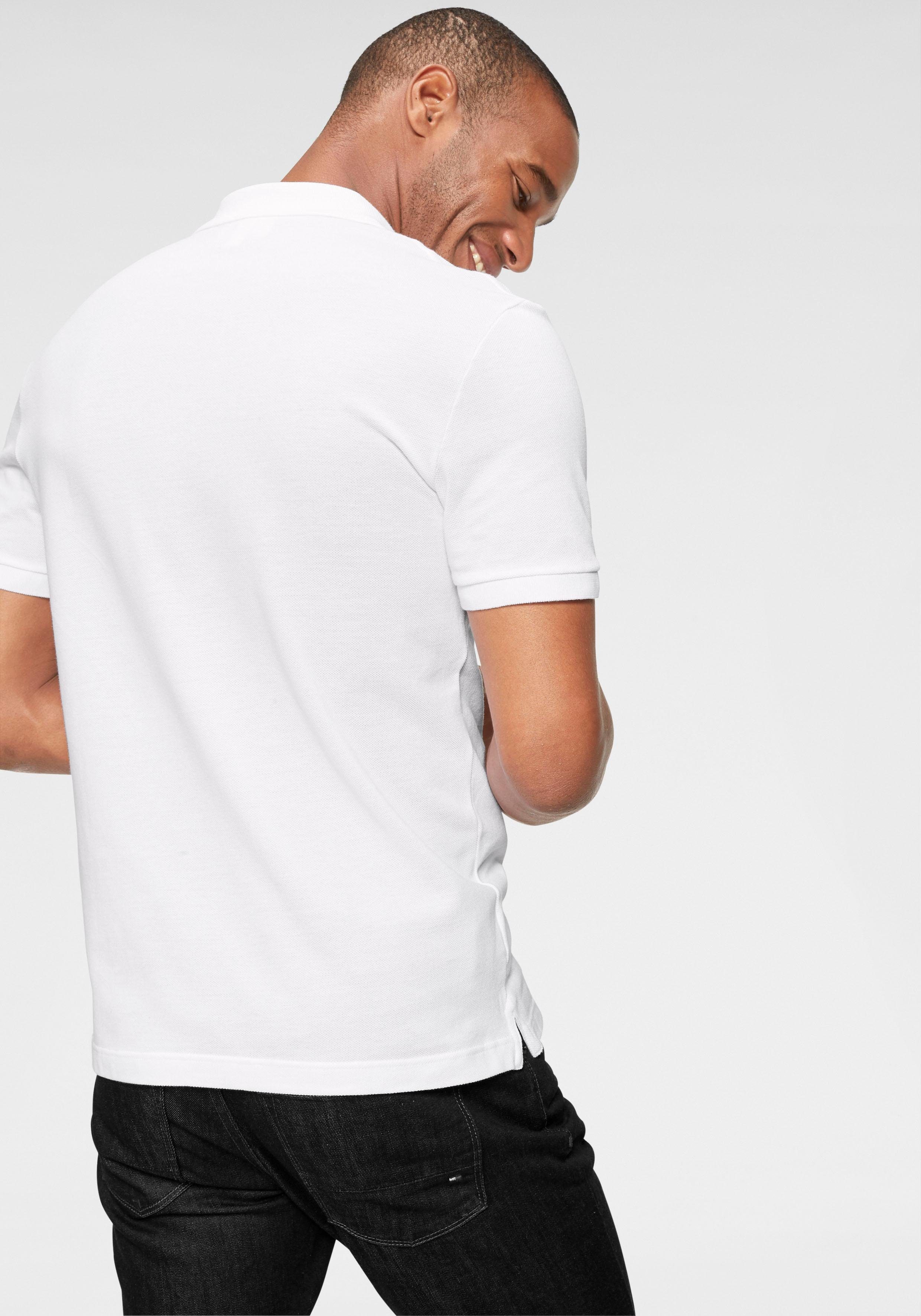 weiß Poloshirt Logostickerei Lacoste (1-tlg) mit