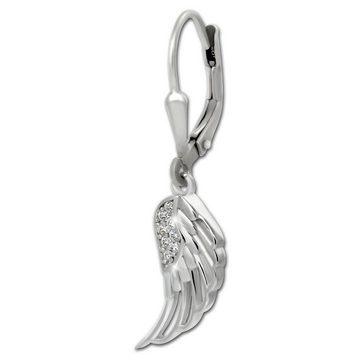 SilberDream Paar Ohrhänger SilberDream Damen Ohrringe Silber (Ohrhänger), Damen Ohrhänger Flügel aus 925 Sterling Silber, Farbe: silber, weiß