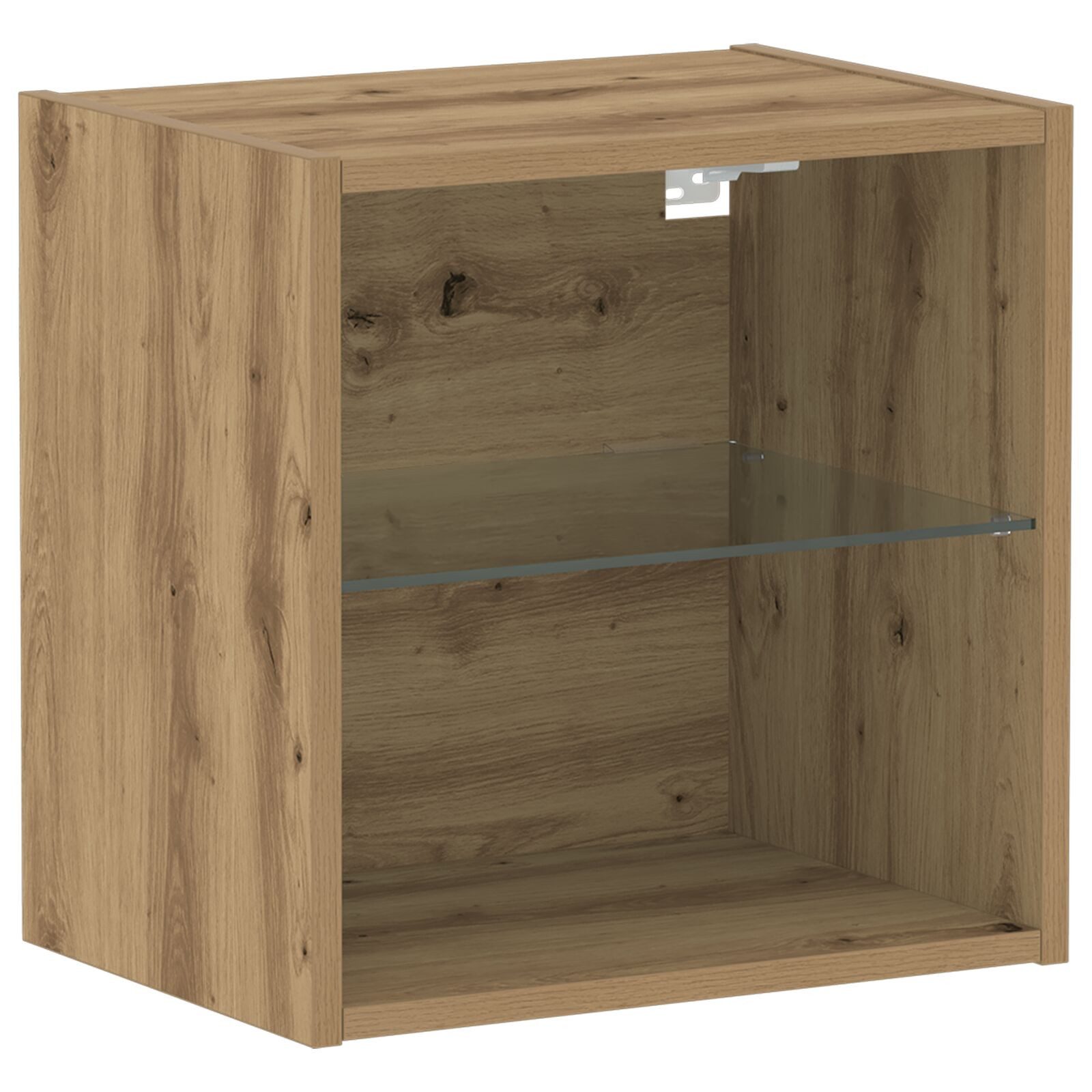 vidaXL Wandregal 40 x 28,5 x 40 cm Schweberegal Massivholzeiche 40x28,5x40 cm Spanplatt