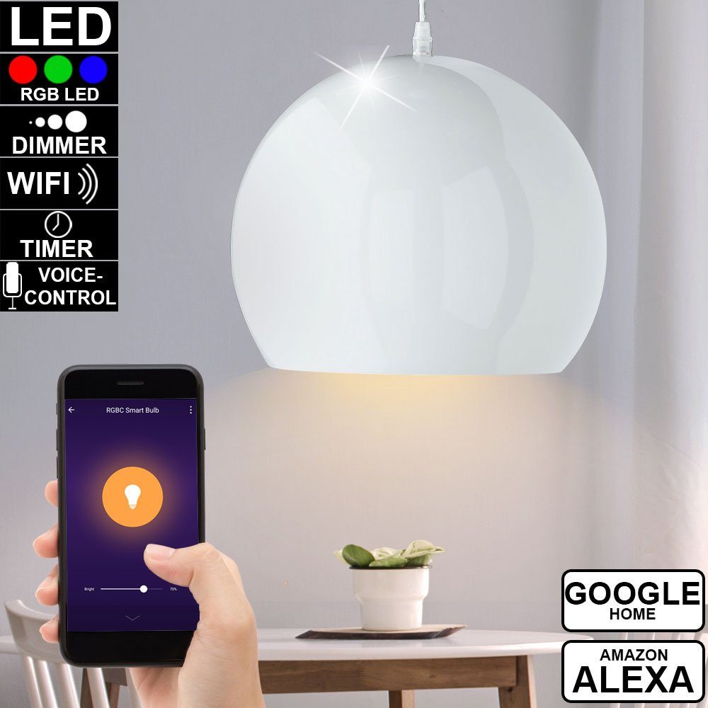 etc-shop Smarte LED-Leuchte, Smart Home Pendel Leuchte Alexa Google Decken  Hänge Lampe dimmbar im Set inkl. RGB LED Leuchtmittel online kaufen | OTTO