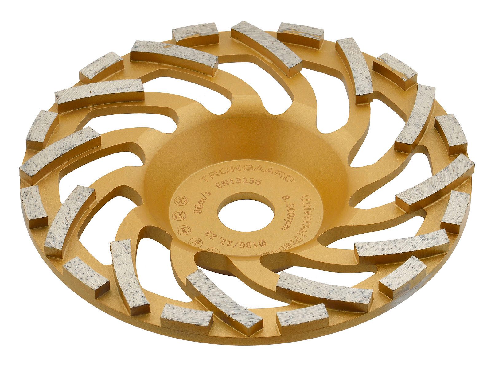Trongaard Winkelschleifer / Betonschleifer / Estrichfräse / Estrichschleifer 2.200W / 180mm, max. 6500 U/min, (Komplett-Set)