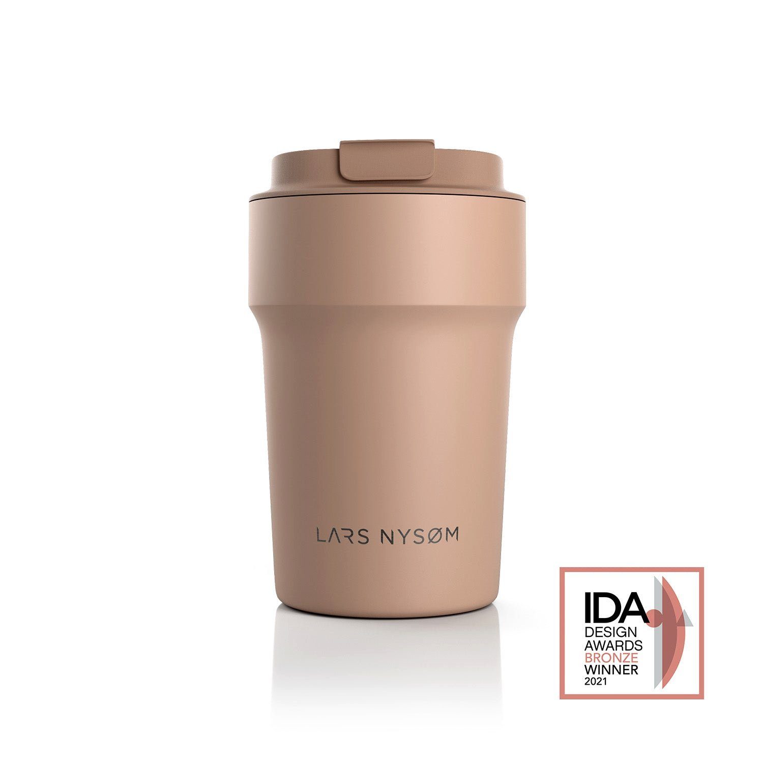 LARS NYSØM Thermobecher Bevægelse, Edelstahl, Auslaufsicherer Travel-Mug für Kaffee und Tee unterwegs 380ml 500ml