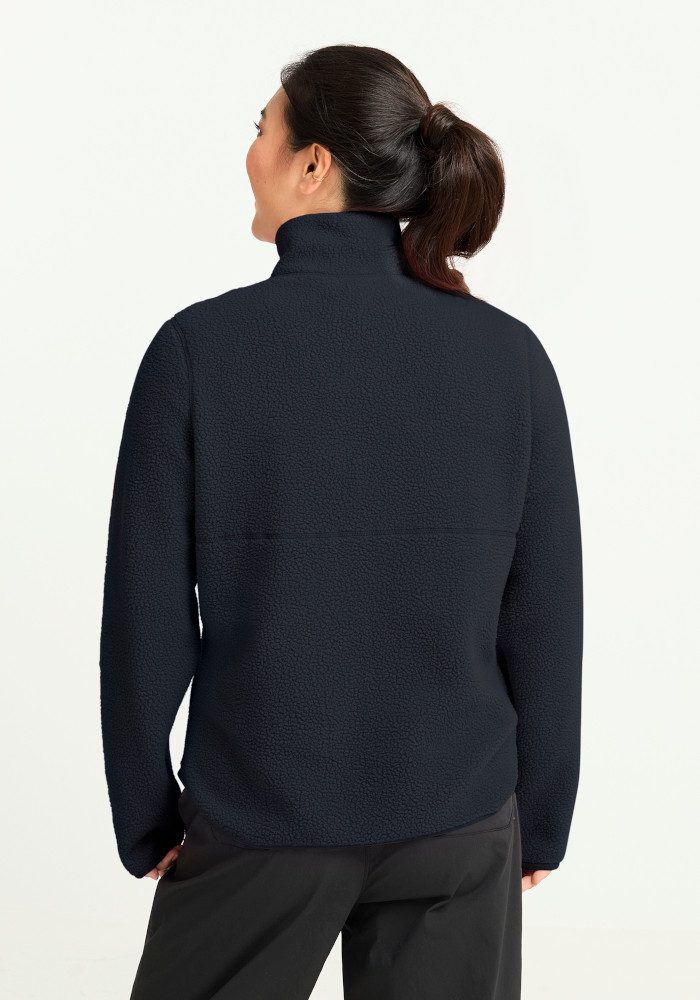 Jack Wolfskin Fleecepullover LITE CURL HZ W mit hohem Kragen, aus Polyester