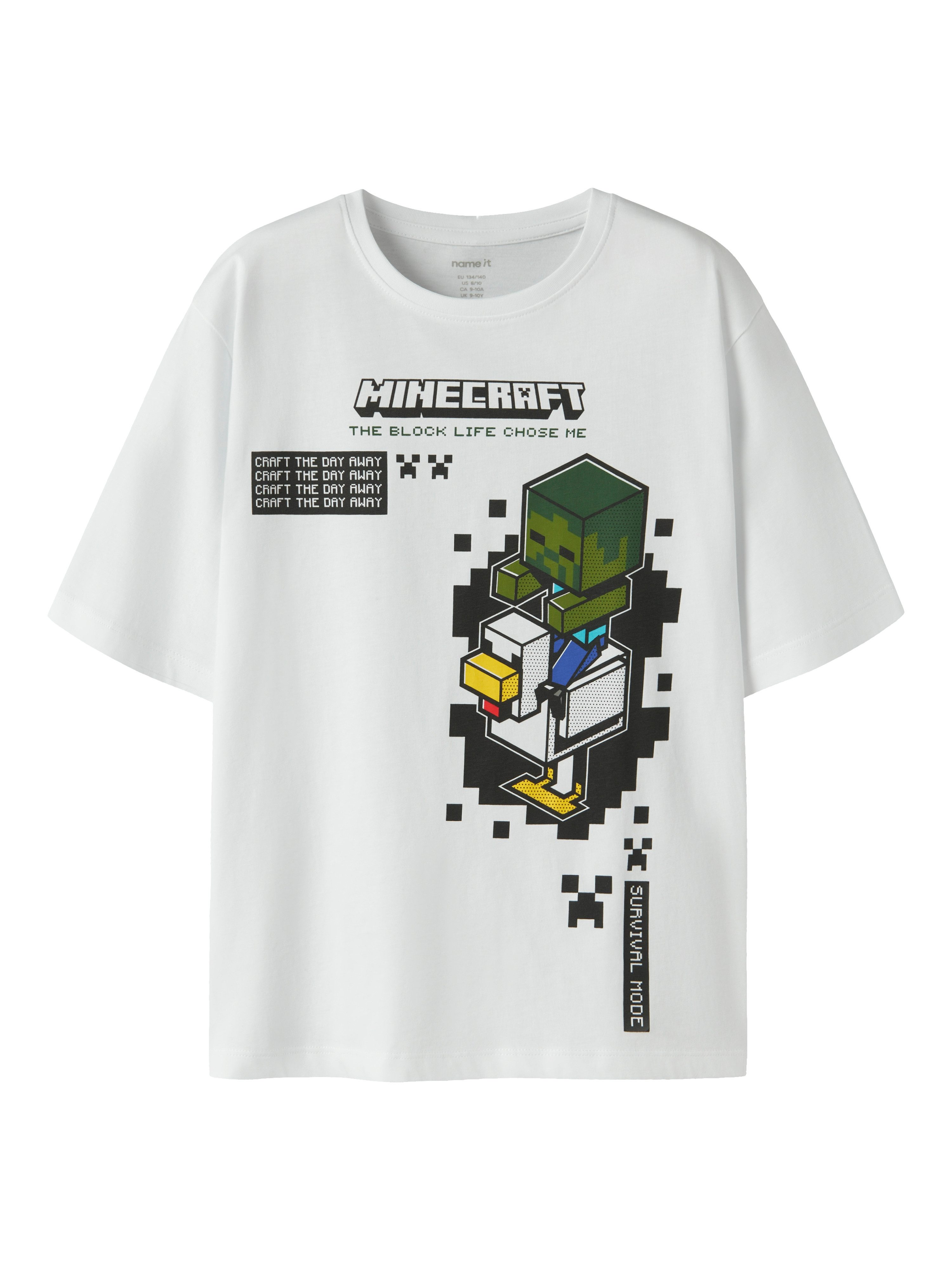 Name It T-Shirt NKMJUN MINECRAFT SS NREG TOPBOX NOOS BIO Baumwolle, regular fit