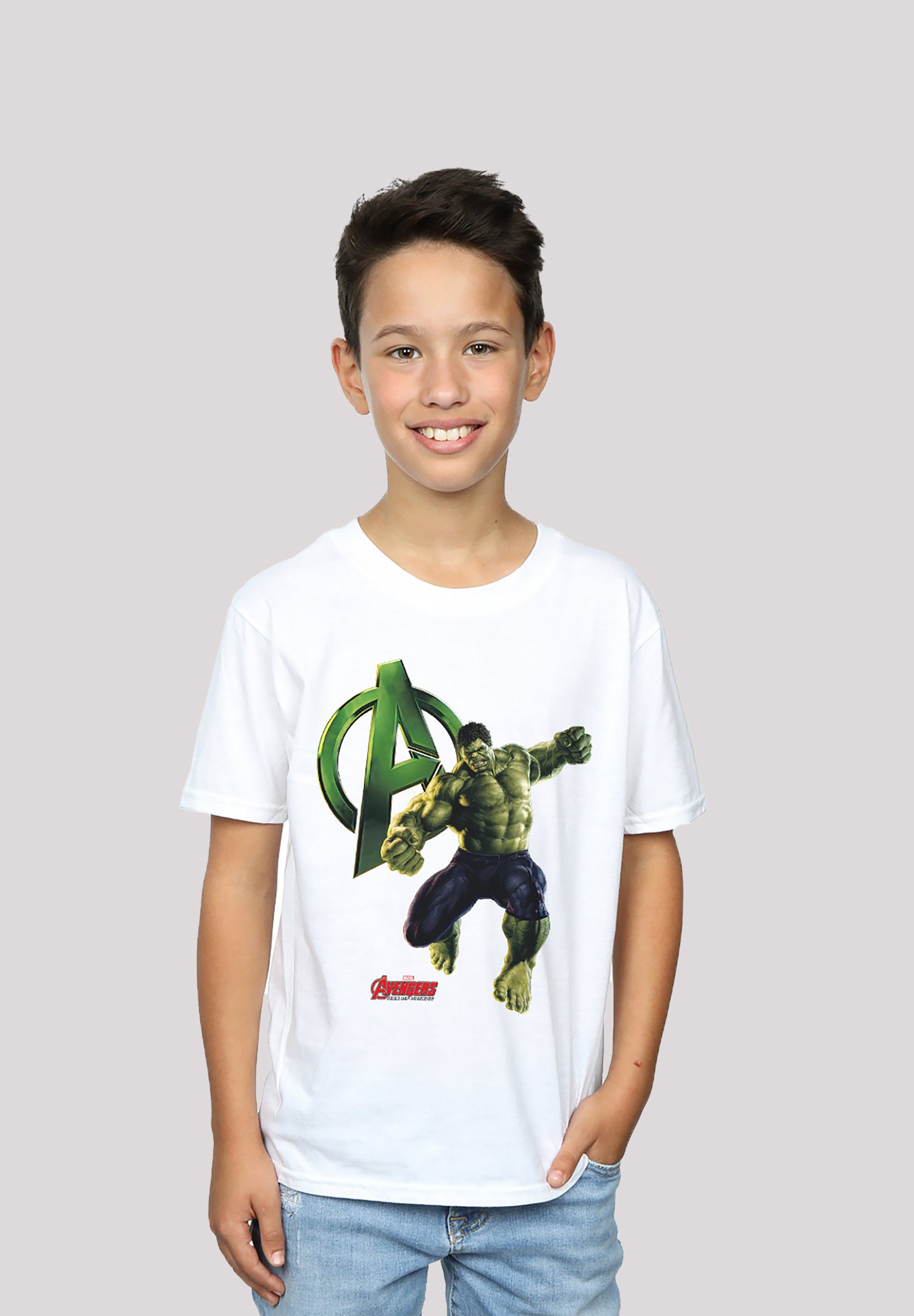 Incredible T-Shirt Tragekomfort Print, Baumwollstoff Sehr Age Hulk Marvel hohem Avengers F4NT4STIC mit weicher Ultron of