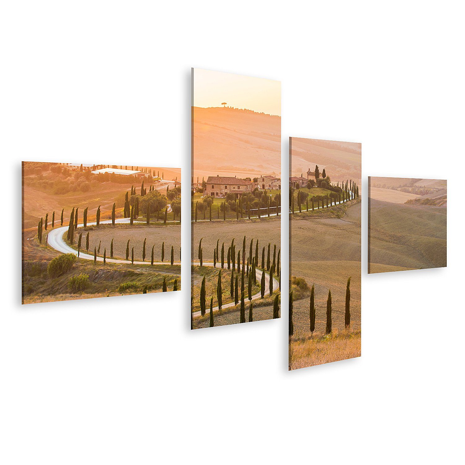 islandburner Leinwandbild »Bild auf Leinwand Gewelltes und vergoldetes ...