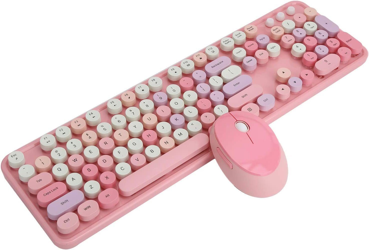 Goshyda Handgelenkauflage Tastatur- und Maus-Set, Effizientes Arbeiten,104 Tasten und Retro-Design,Multimedia-Kontrolle