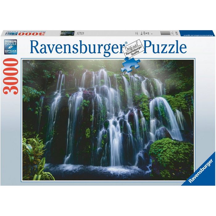Ravensburger Puzzle Wasserfall auf Bali 3000 Puzzleteile Made in Germany FSC® - schützt Wald - weltweit