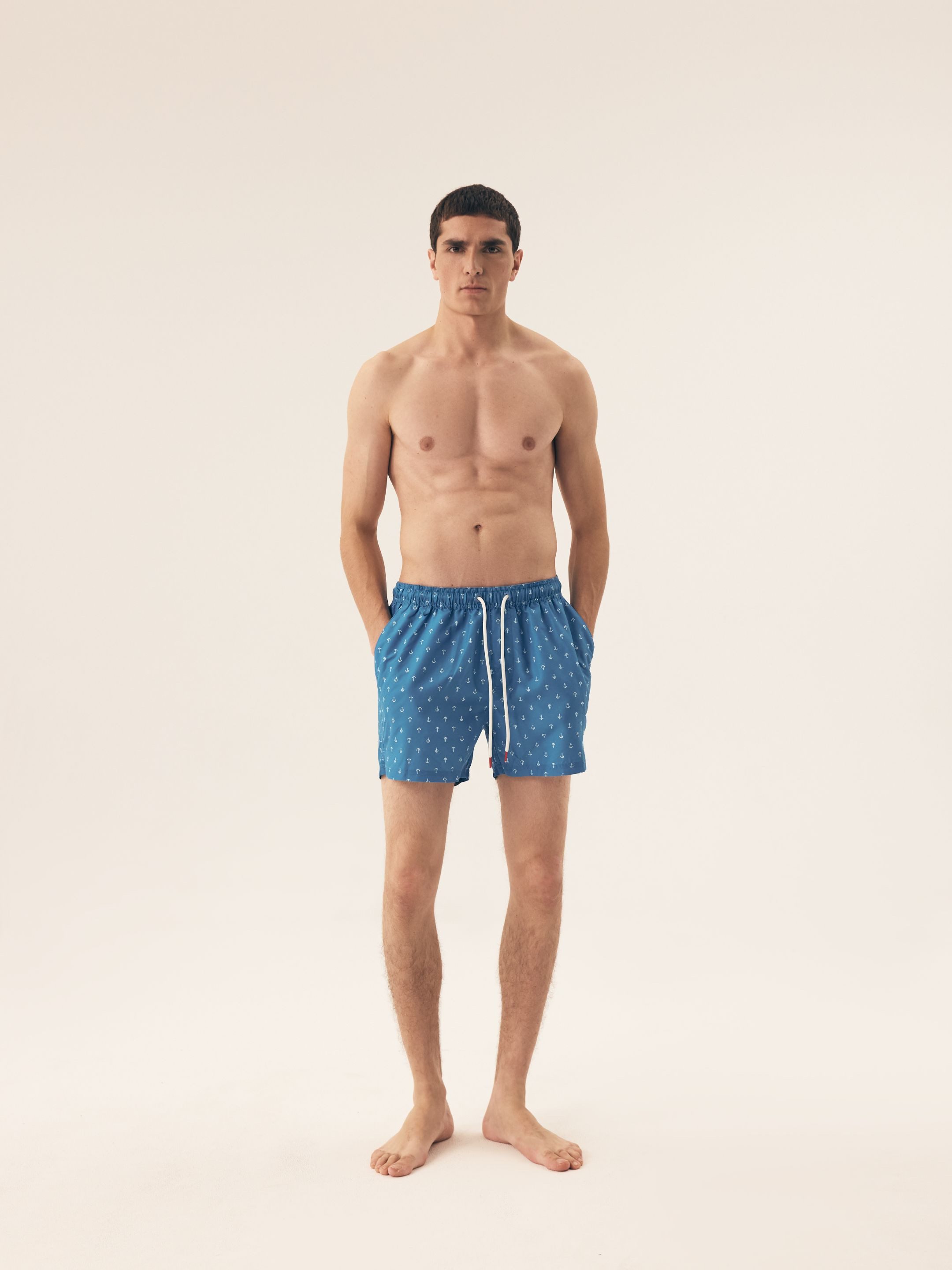 Henderson Badeshorts Badehose Leichte schnelltrocknendem Polyester gemustert Rook (1-St)