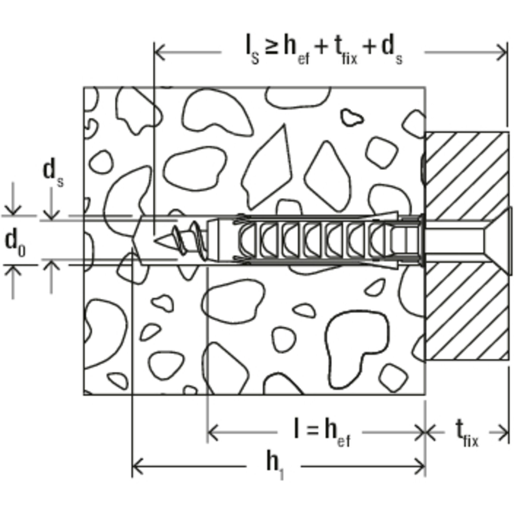 SX (50 Dübel, 8x65, Fischer Spreizdübel Universaldübel Stück) fischer