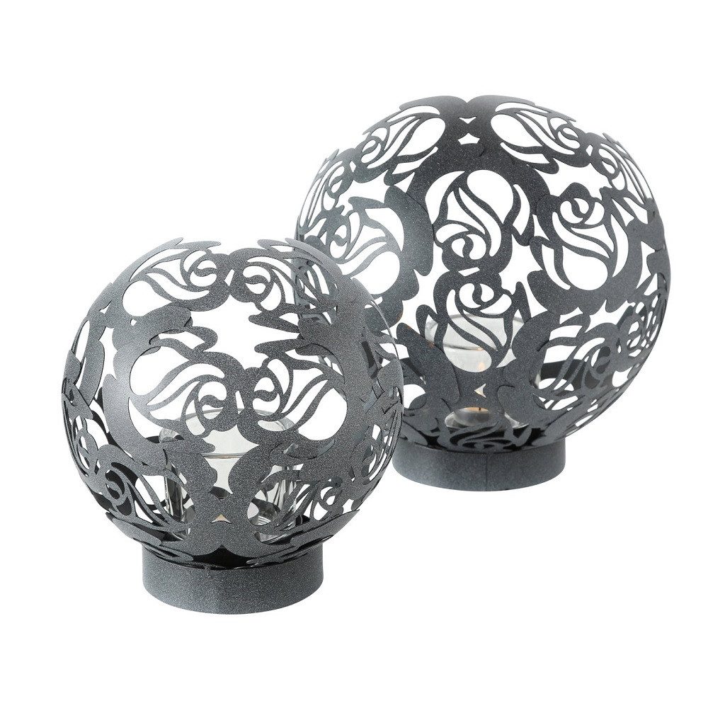 BOLTZE GRUPPE GmbH Windlicht Windlicht Rose Eisen H 25-31 cm 2er Set