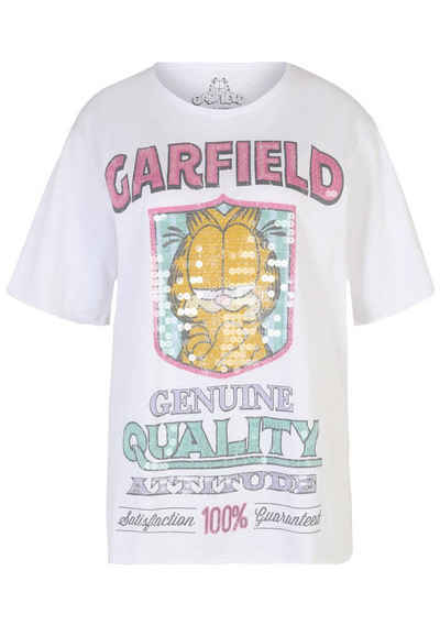 Frogbox T-Shirt »T-Shirt mit Garfield-Print« mit modernem Design