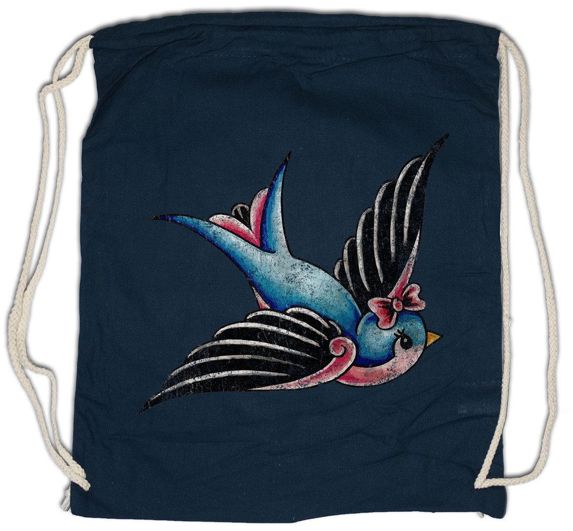 Urban Backwoods Turnbeutel Tattoo Swallow A Turnbeutel Schwalbe Love hate Oldschool Art Studio (1-tlg), Artist Flash Rockabella Rockabilly