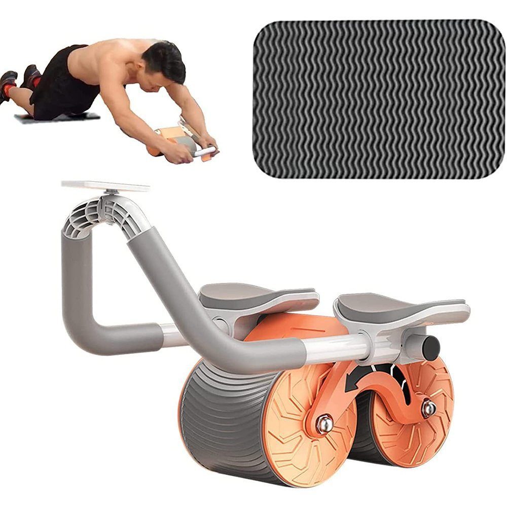 TUWENA Fitnessrolle Ab Roller mit Knieschonern und Timer, selbstaufrollend